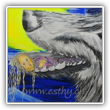 Wolfmoon  Detail 55x70cm