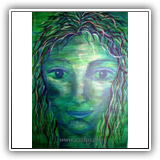 Blue Girl Portrait 60x40cm 08100