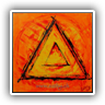 Orange Circle - Triangle 30x30cm 01500 